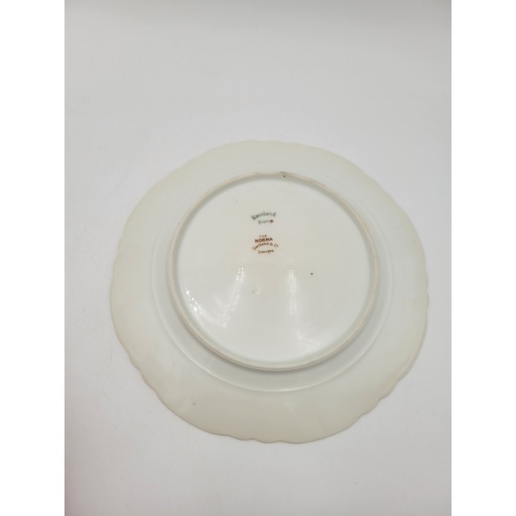 2 Antique Haviland Limoges 8.5 Salad Plates 233 Norma Pink Yellow Flowers AS-IS - Picture 3 of 10